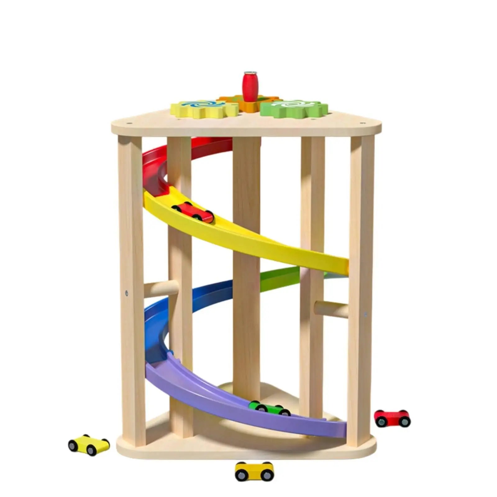 Rotating Slide Slide Rail Toy Gliding Zig Zag Car Slide Interactive