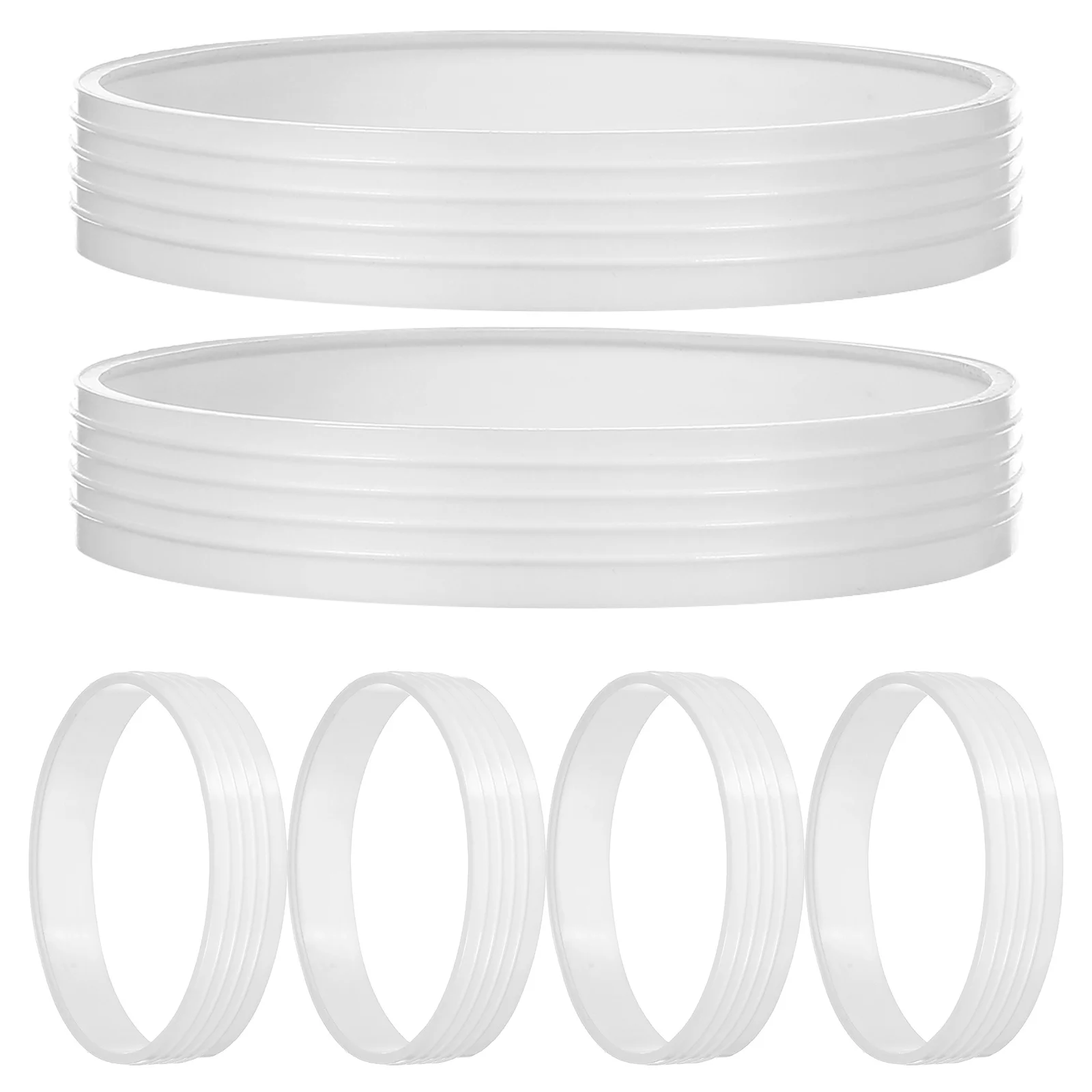 

6Pcs Golf Cup Hole Collars White Stable Putting 11x11x2cm Outdoor Indoor Training Aid Golf Practice Tool