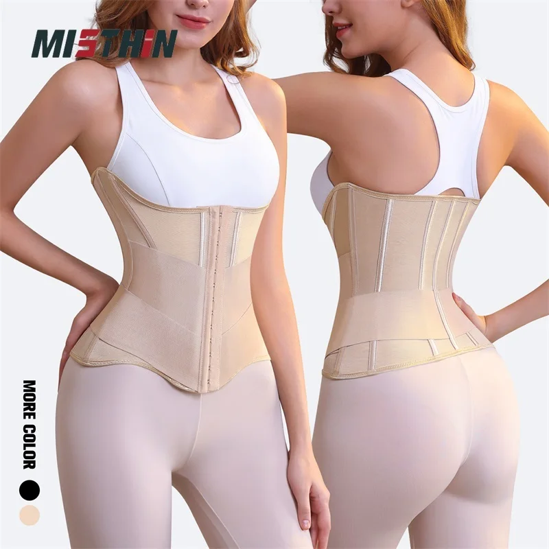 

MISTHIN трехслойный пояс для живота U-образный корсет для тренировки талии женский формирователь груди с подтяжкой талии тренер дышащее женское корректирующее белье