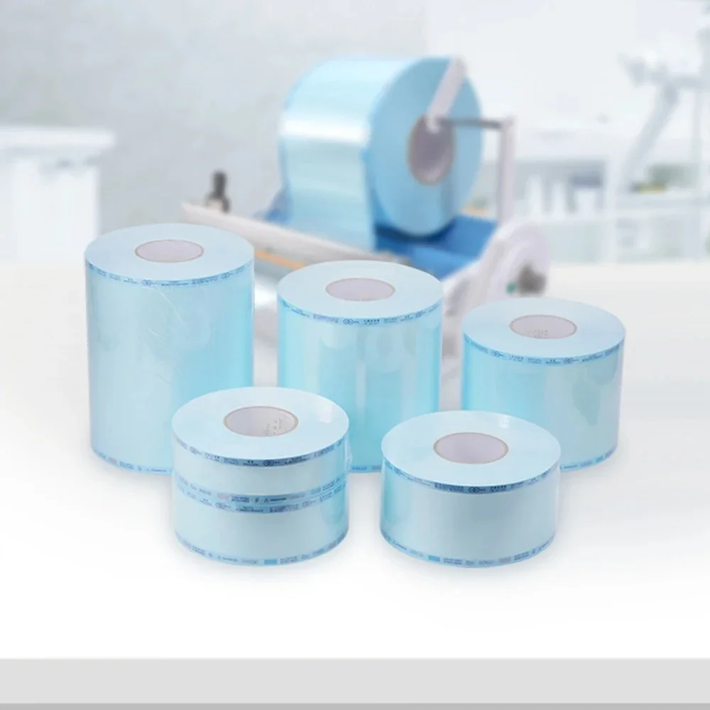 200m/roll Dental Disposable Self-sealing Sterilization Reel Tape Indicator Autoclave Ziplock Bag for Surgical Instruments Tools