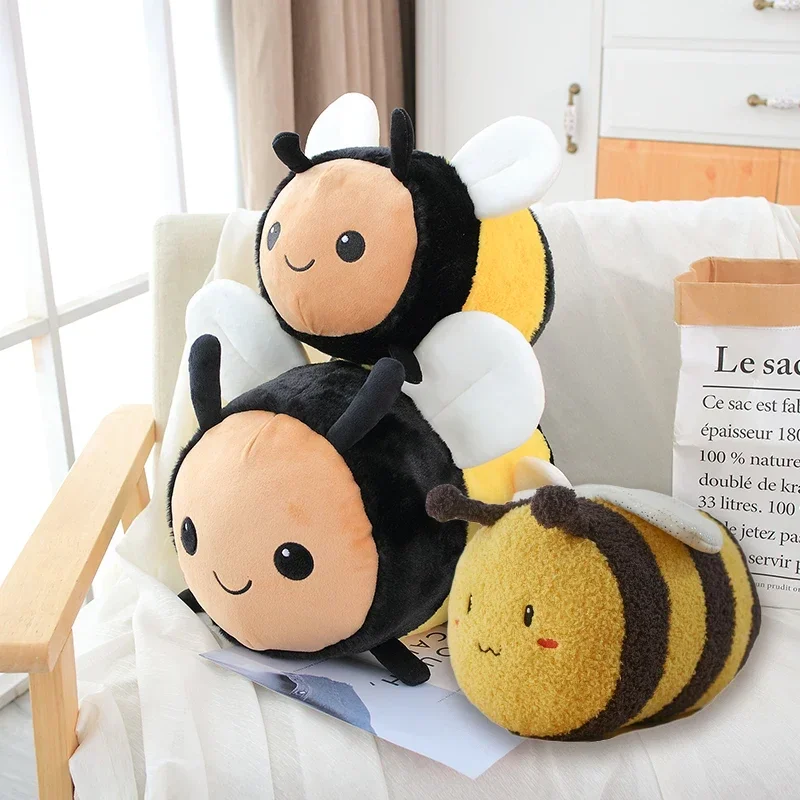 Kawaii Bee Ladybug Plush Toy Soft Stuffed Insect Honeybee Ladybird Doll Toys Kids Birthday Christmas Gift for Child