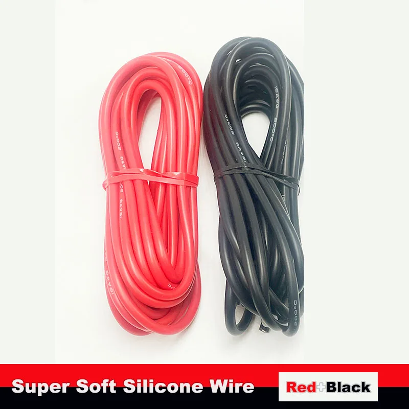 bytebattle 8awg 10awg 12awg 0,08 mm verzinnter Kupferdraht 14awg 16awg 18awg 20awg 22awg 24/26/28awg Flexibler Silikondraht für RC-Autos, Drohnen 3