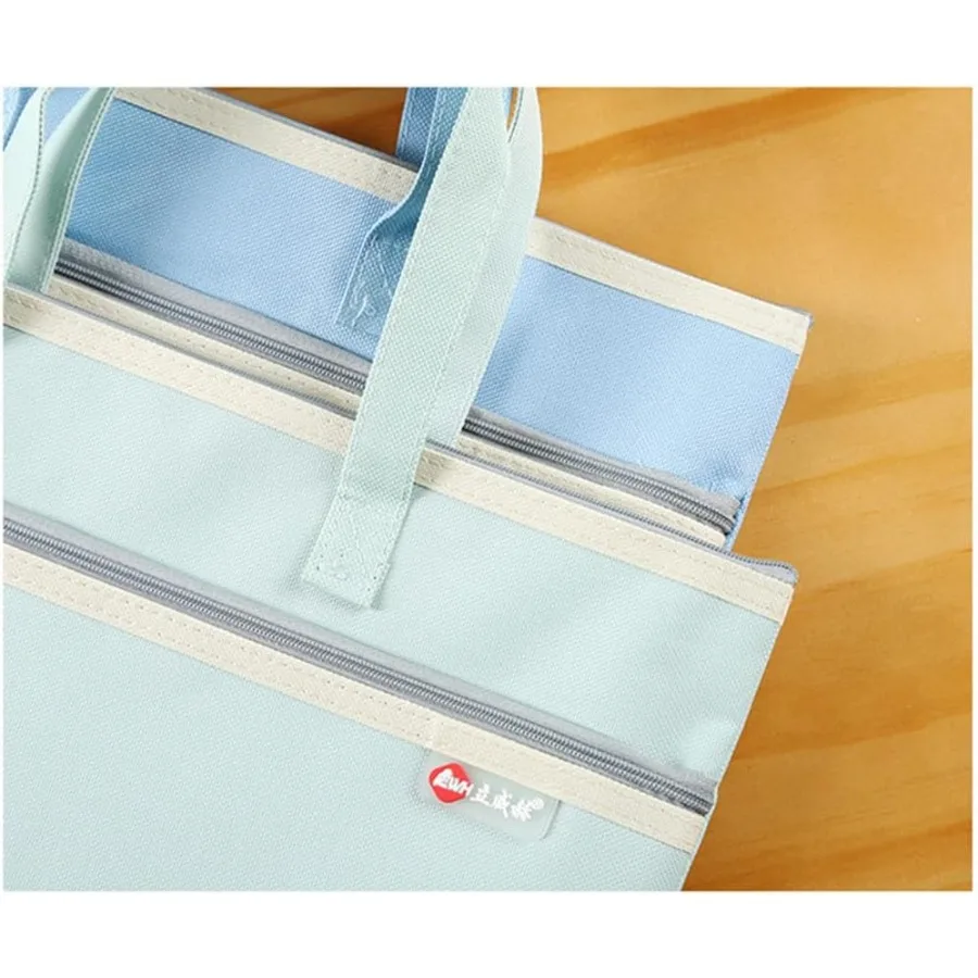 Bolsa de portafolio de arte de gran capacidad con cremallera y asa para almacenamiento de obras de arte de tamaño A3, diseño duradero de tela Oxford con cl seguro