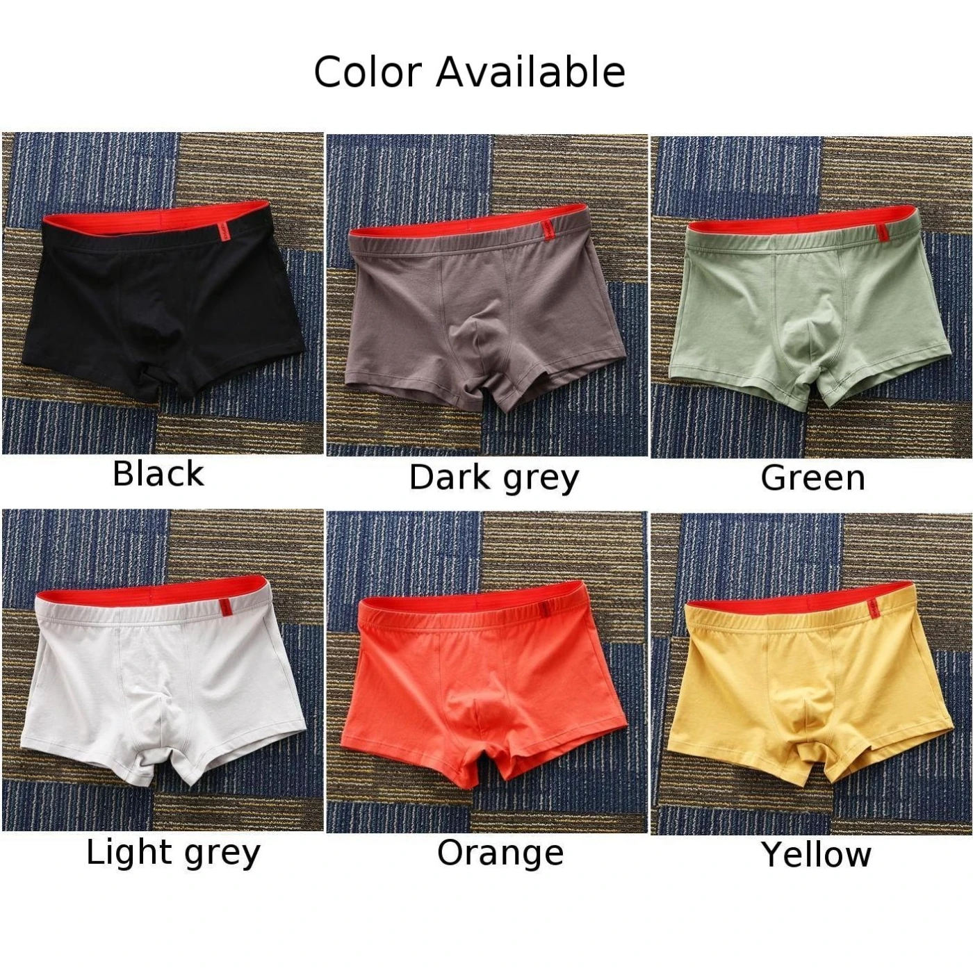 Solid Pattern Men's Boxers Breathable Elastic Underwear Ideal for Daily Wear Comfy and Suitable for All Seasons
