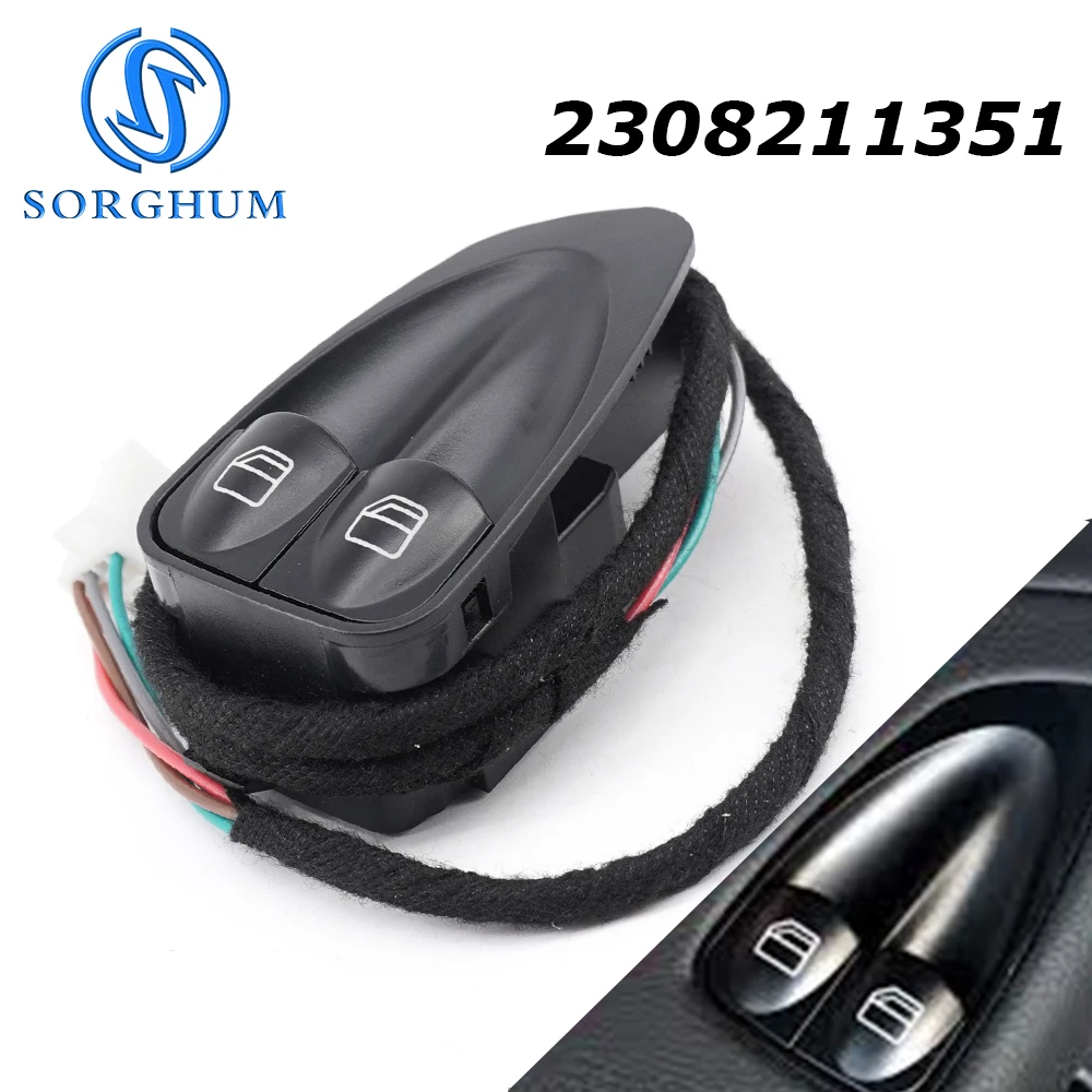 

2308211351 для Mercedes-Benz R230 SL Class SL500 SL550 SL65 левый переключатель стеклоподъемника со стороны водителя A23082113517167