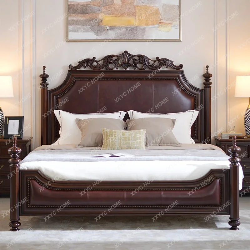 XX  Rustic Double Bed Frame Wood  180X200Cm Luxury Beds Bedroom Adults Modern Furniture Home