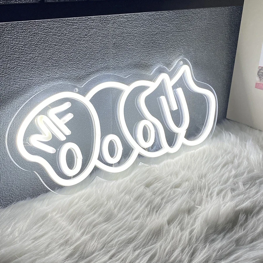 Symone Mf Doom Neon Signs,usb LED Neon Light Classic Hip Hop Decor, for Bedroom Music Lovers Urban Chic Modern Studio Decor