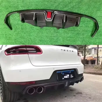 For Porsche Macan Carbon Fiber Car Rear Bumper Diffuser Rear Splitters Spoiler Back lip shunt Upgrade body kit