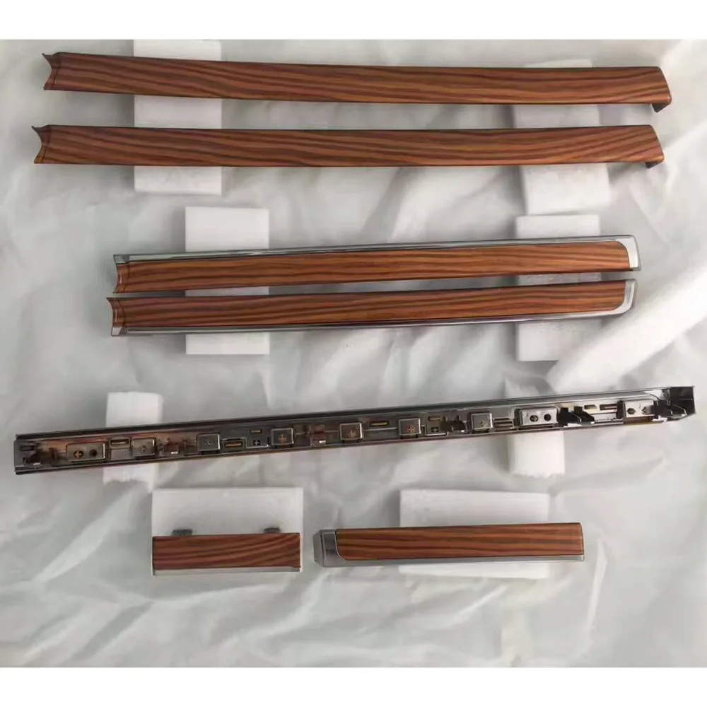 

For Toyota Land Cruiser Sahara FJ200 V8 2008-2016 ABS accessories plated Peach wood interior trim Interior Mouldings 7pcs