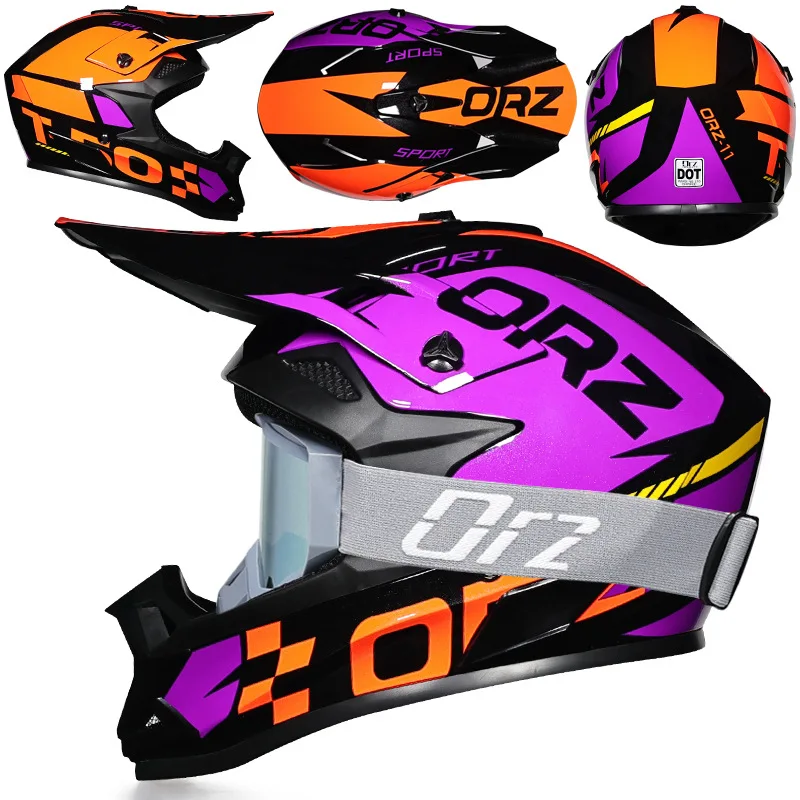 orz-オートバイフルフェイスヘルメットオフロードラリーヘルメット-cascos-パラモトカスコモトオートバイアクセサリー軽量ヘルメット