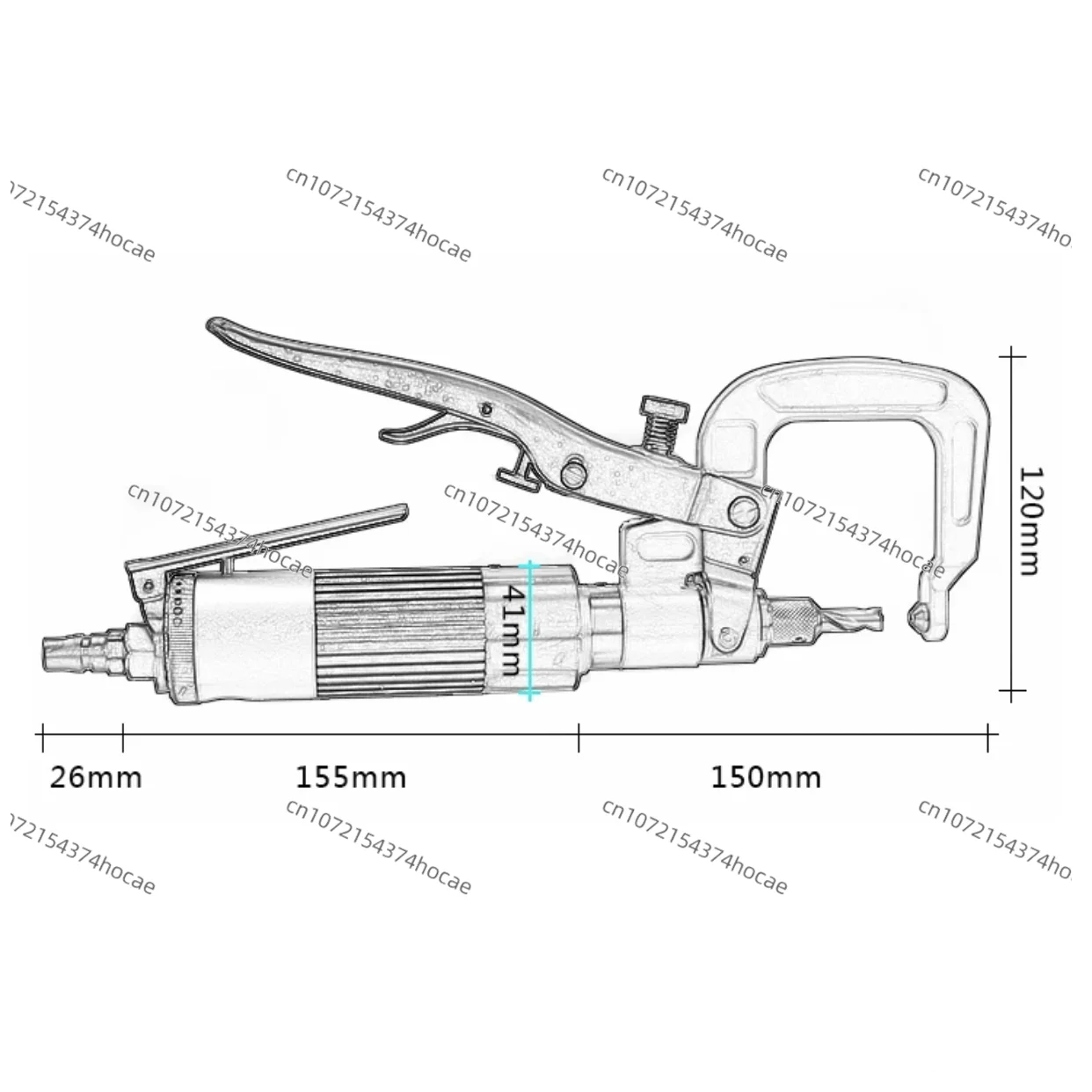 

Pneumatic BD-6024 Sheet Metal Spot Welding Drill - Welding Spot Removal Machine Drilling Tool for Metal Work