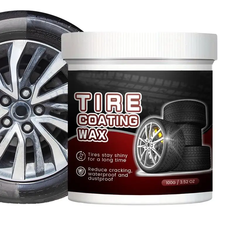 Car Tire Maintenance 100g Tire Shine Coating Tyre Gloss Sealant Wax Hydrophobic Tire Cleaner Car Cleaning Supplies