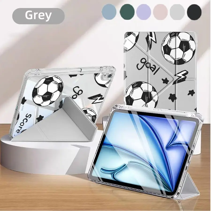

Tablet Case For iPad Mini 6 7 Pro 2025 11th 10th 9th 8th 7th 12.9inch Air 4 5 M3 M2 M4 11inch Holder Cover Y-Fold Full-Cover