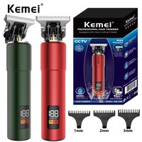 kemei 1759 waterproof 10W hair trimmer for men grooming full metal electric beard hair clipper edge hair cutting rechargeable