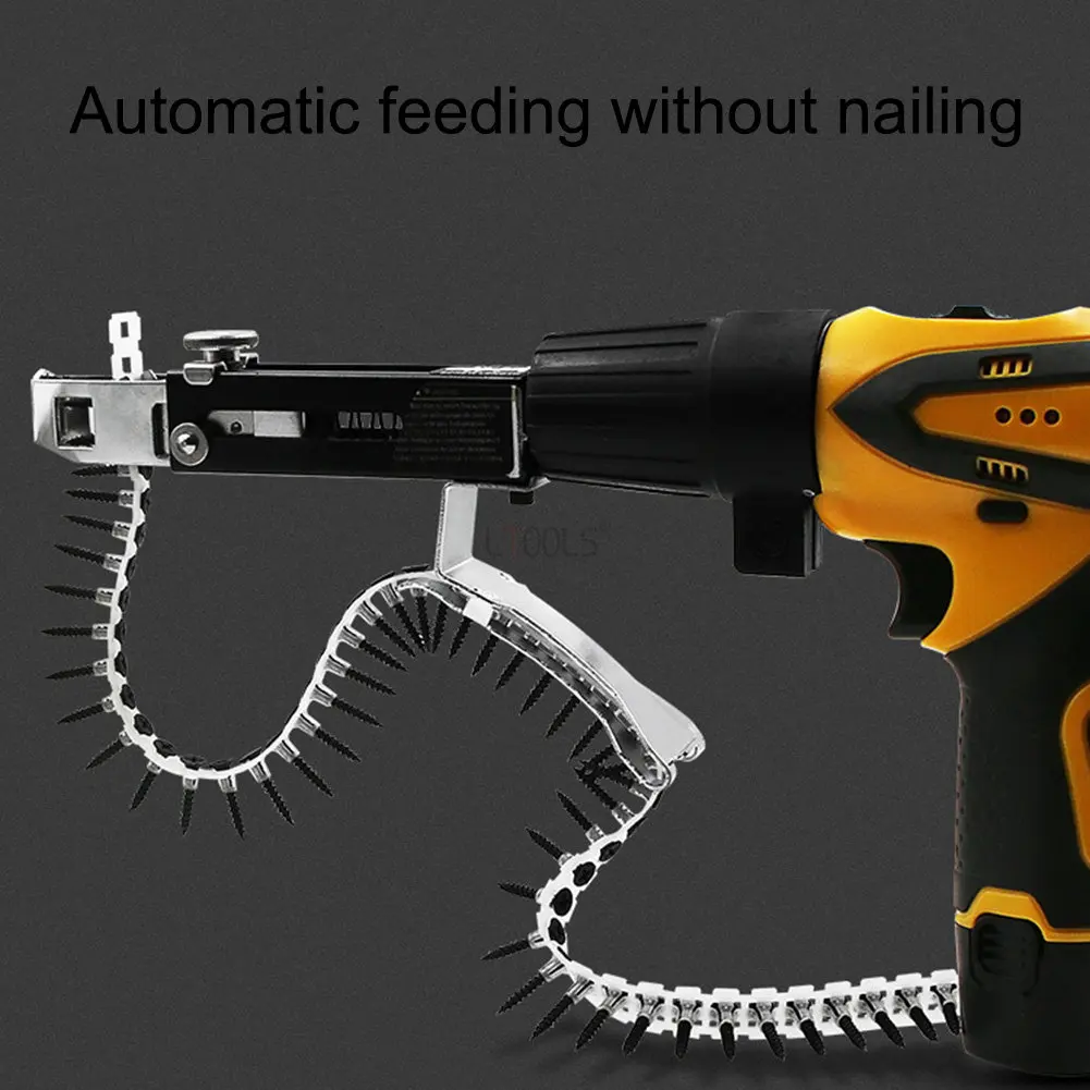 Automatic Handheld Nail Gun Woodworking Self-tapping Batch Head Decoration Gypsum Board Electric Screw Chain Screw Gun Adapter