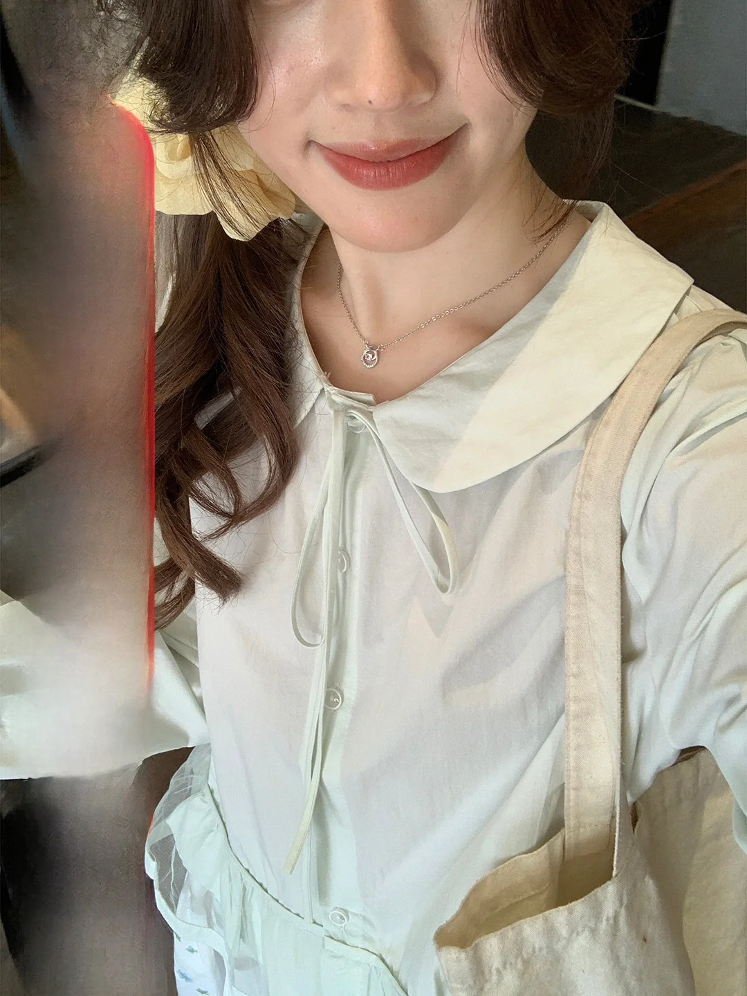 

Свободная женская рубашка с длинным рукавом и воротником-стойкой в корейском стиле, универсальная, с эффектом стройности, весенняя, дышащая, из хлопка, повседневная