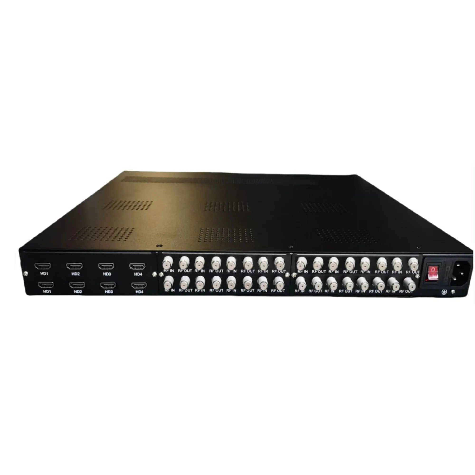 16-Channel Tuner Receiver Gateway + 8-Channel HD Video Encoder IPTV CATV ระบบทีวี DVB-S2/S2X DVB-T2 ISDBT ATSC IRD Receiver