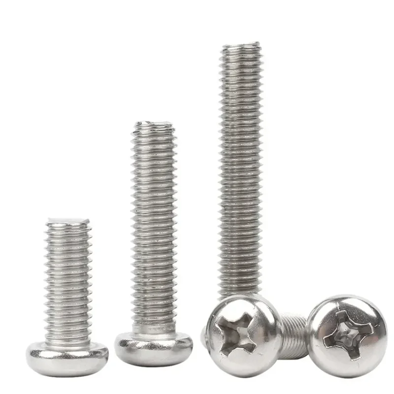 316 스테인레스 스틸 크로스 라운드 헤드 나사, 팬 헤드 나사, M2, M2.5, M3, M4, M5, M6, M8