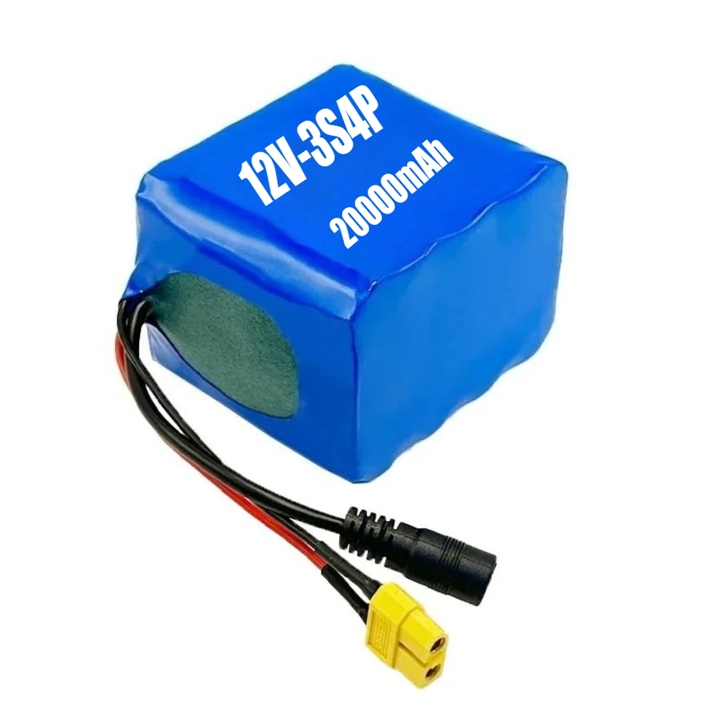18650 بطارية 12 فولت 3S4P 20 أمبير بطارية محمولة 12 فولت بطارية ليثيوم أيون قابلة للشحن تيار مستمر قدرة 12.6 فولت كام مراقب + شاحن #5