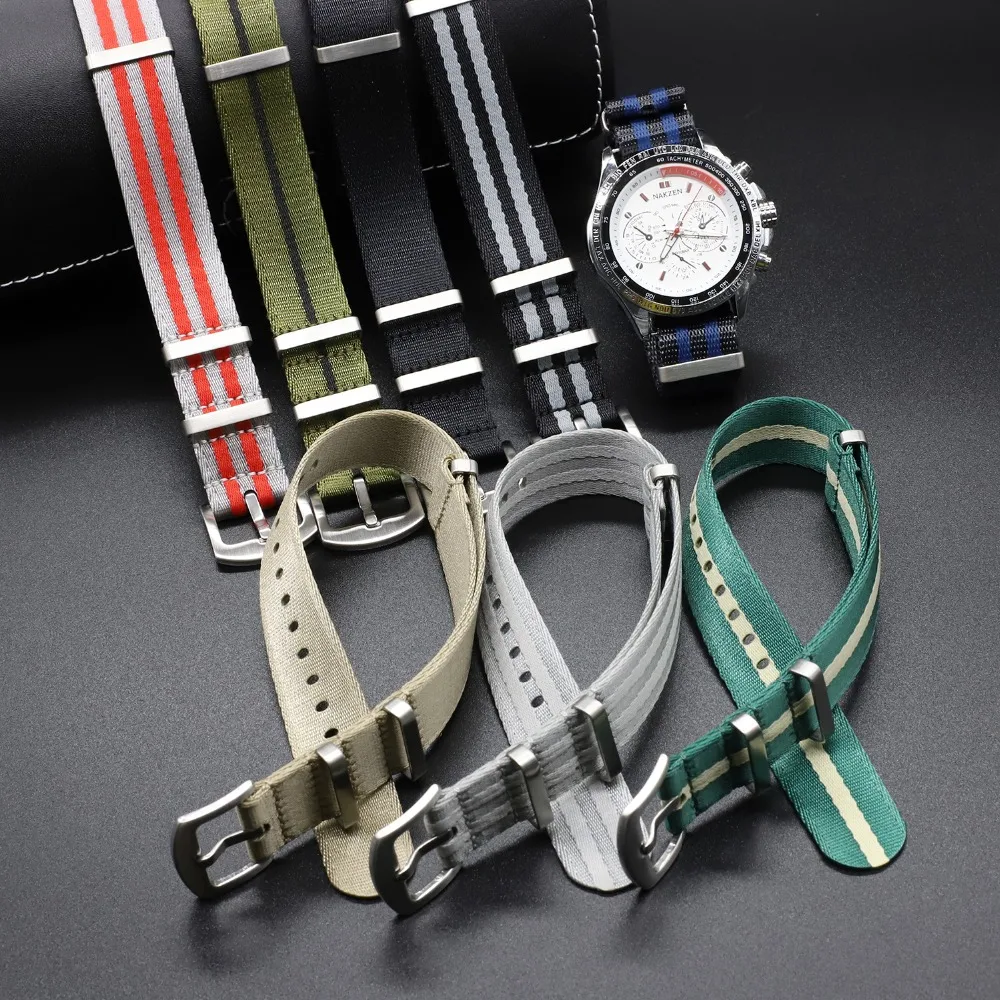 Nylon Watch Strap 20mm 22mm Premium Soft Watch Band Universal Sports For 007 Replacement Correa Reloj 20mm 22mm Nylon Watchband