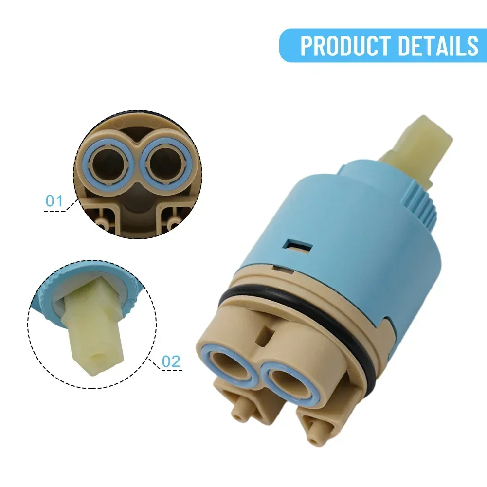 Fit For Most Sink Faucets Lever Tap Mixer Tap Cartridge Bathroom Kitchen 35/40mm Ceramic Disc Durable Fittings