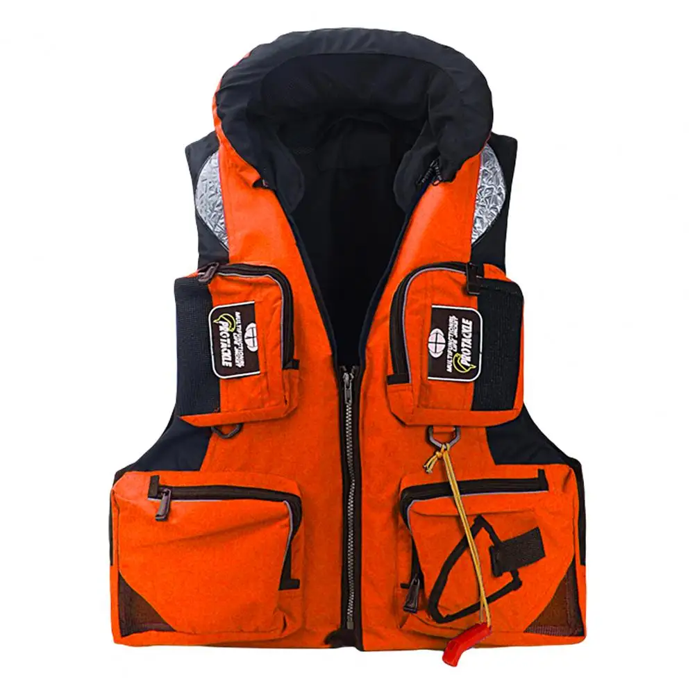 Life Vest Multi-pocket Detachable Large Buoyancy Bright Color Abrasion-resistant Water Assist Comfortable Safety Life Jacket