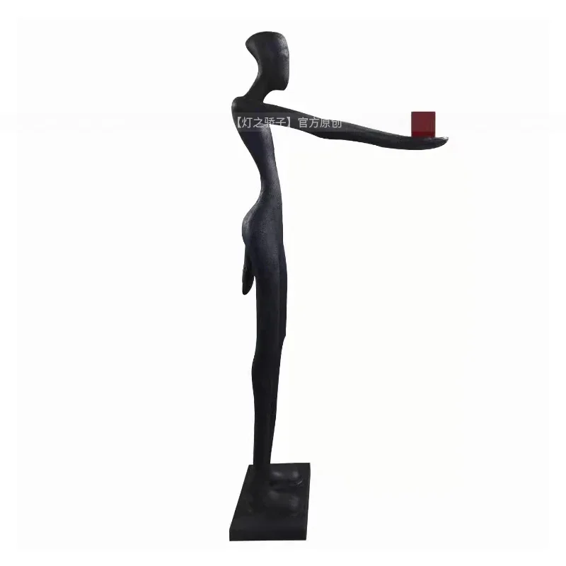 Yy Humanoid Abstract Sculpture Floor Lamp Living Room TV Cabinet next to Art Big Decorations