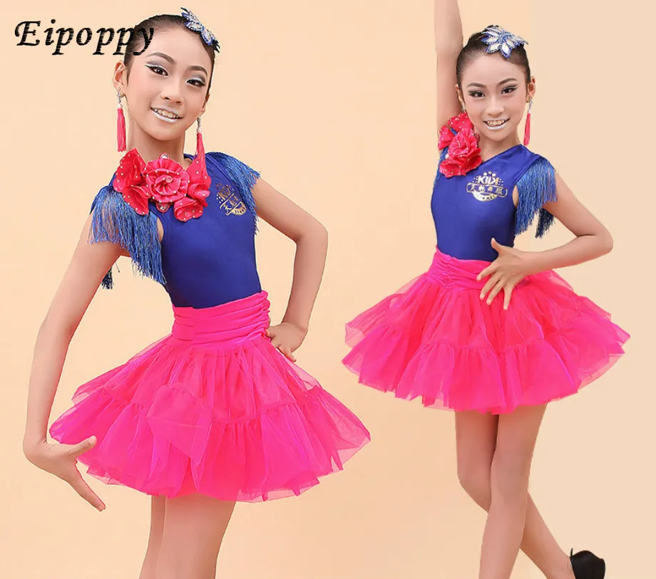 Ropa de rendimiento para niños, Ropa de baile, vestido de baile latino de grado de prueba, ropa de rendimiento de competición para niñas nuevas