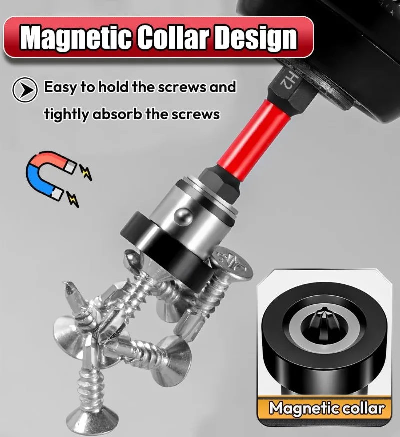 المغناطيسي تحديد المواقع مفك بت PH2 دفعة رئيس المفكات مثقاب الخشب ل الجصي دريوال المسمار بت أدوات الحفر #3