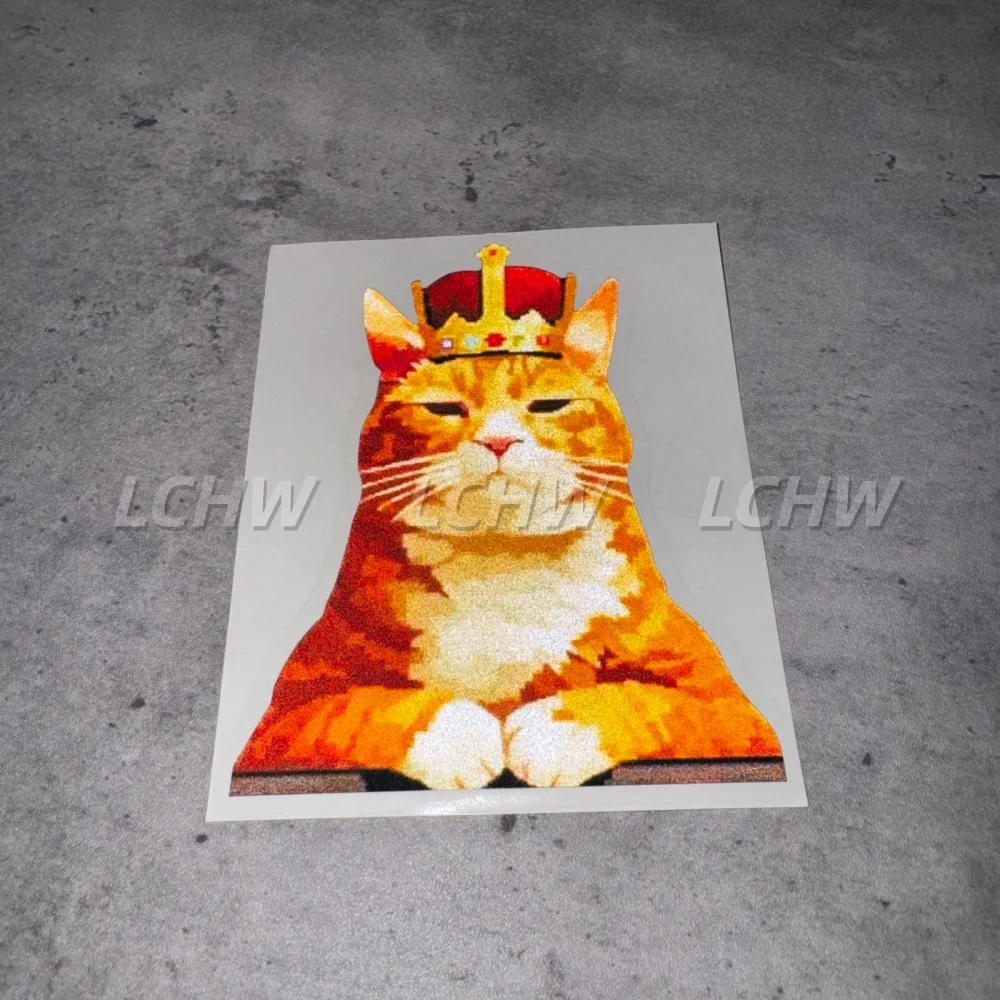 Emperor Queen Lazy Cat Funny Animal Stickers Car Styling Vinyl Truck Auto Body Window Tail Laptop Computer Guitar Tape