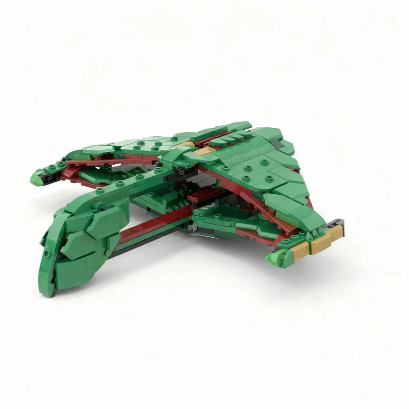 423pcs MOC Romulan Warbird Creative Advanced Build Model Building Blocks Module Figure Ship Robot Aircraft Train Mini Toy Gift