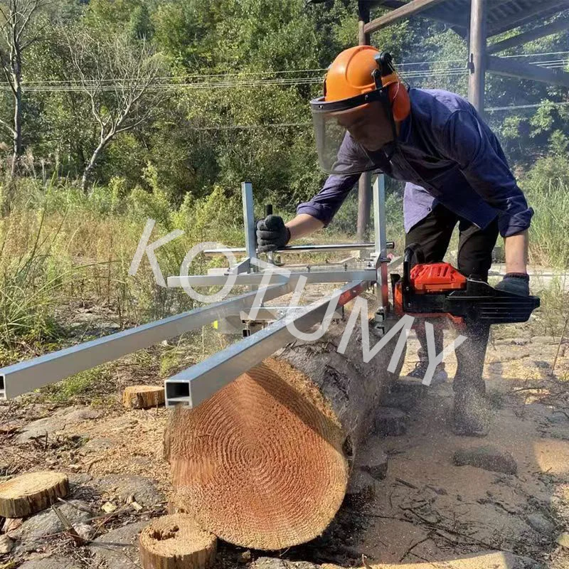 Chain Saw Machine Milling 20/24/36 Inch Guide Rod Wood Cutting Portable Sawing Machine Aluminum Steel Chain Saw Machine