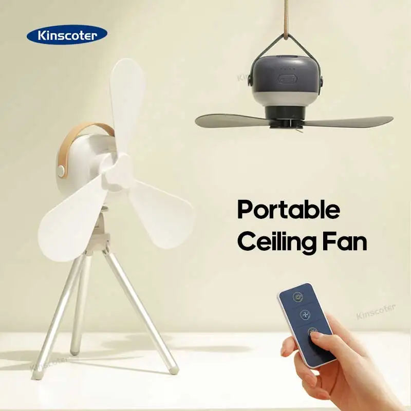 

Portable Ceiling Fans 7200mAh Outdoor Camping Fan Tent Ventilator Cooler Rechargeable Electric Fan Remote Control LED Lighting