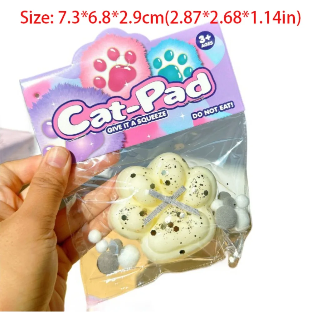 New Squeeze Squeeze Cat Paw Toys Soft Abreact Relief Relax Toys Stress Relief Sticky Pinching Toy Kids