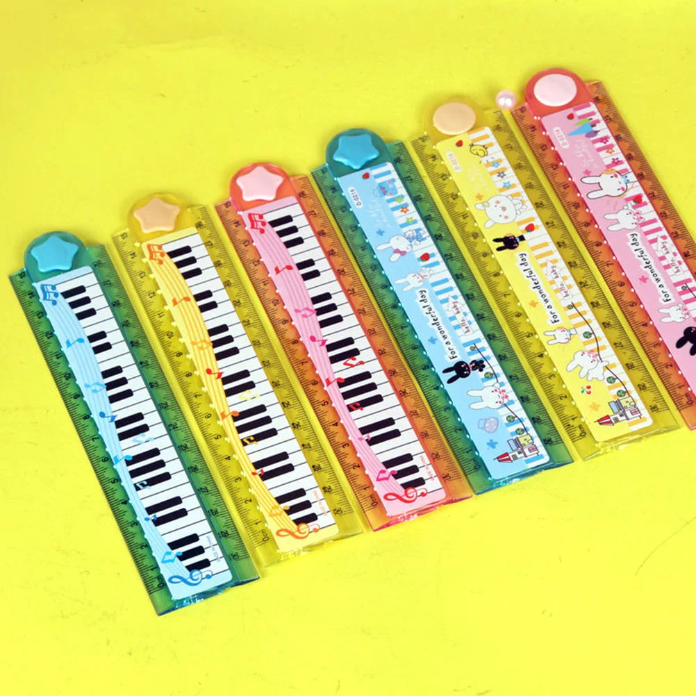 10 Pcs 30cm Piano Ruler Daily Use Children Kids Supply Straight Portable Multi-function Student