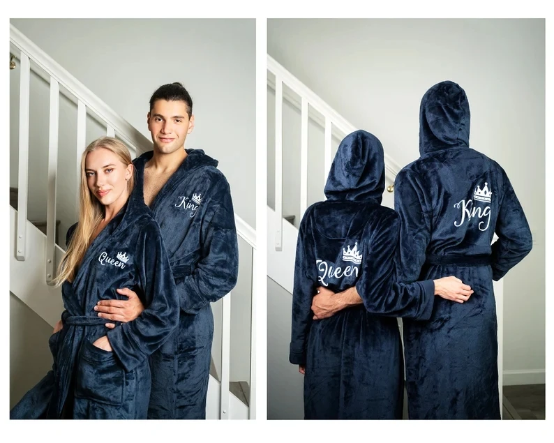 Mr And Mrs Personalization Hooded Bathrobes Customized Bathrobes With Name Women And Men Hooded Bathrobes Husband Wife Honeymoon