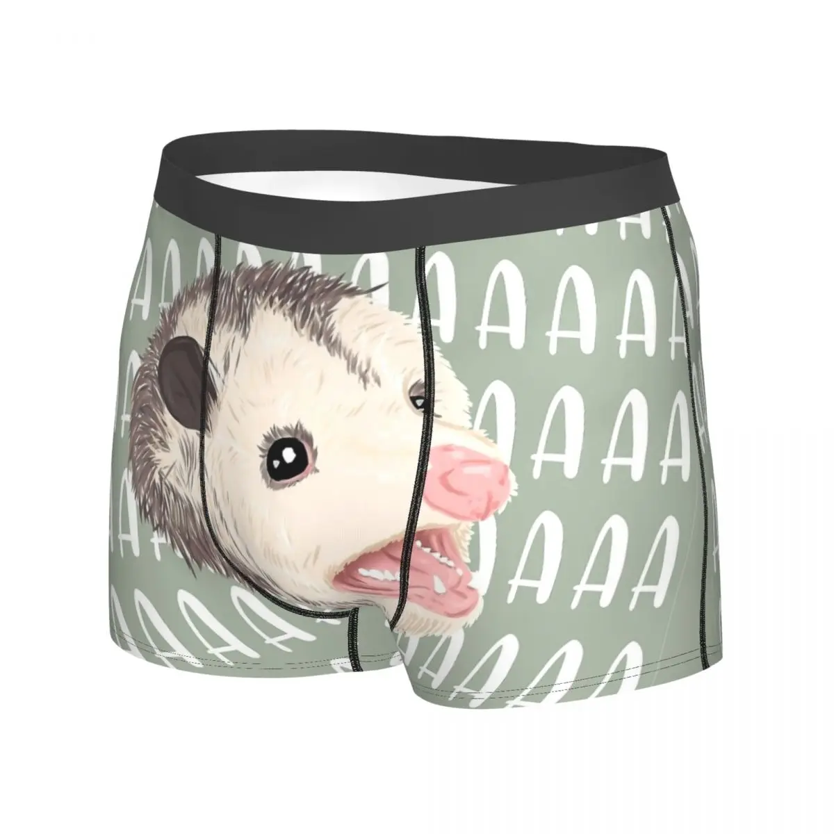 Trash Screaming Opossum Possum pour hommes, sous-vêtements masculins, boxer, culotte, caleçon sexy et respirant