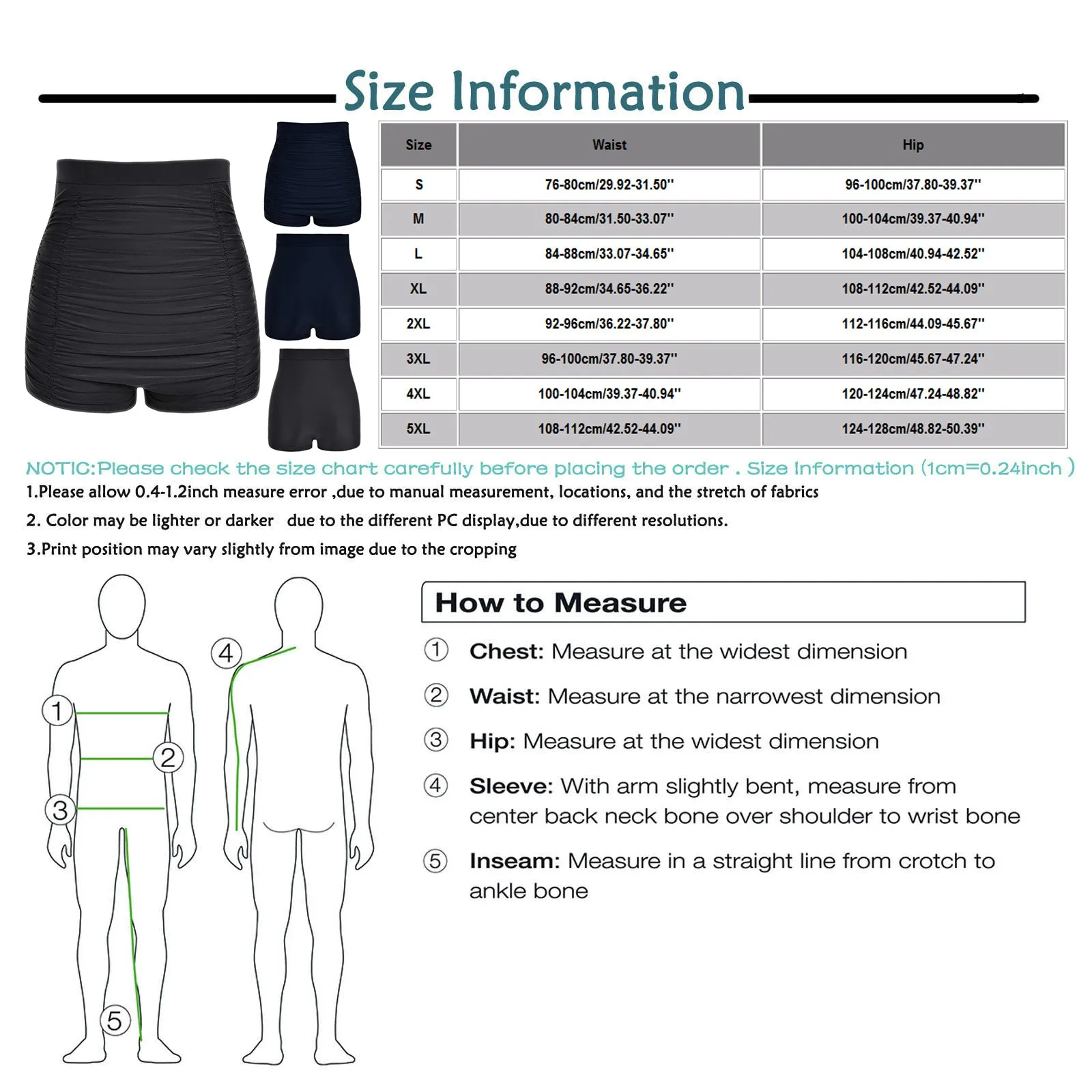 سروال سباحة نسائي مطوي ، مقاس كبير ، كلاسيكي ، أحادي اللون ، بكيني عالي الخصر ، لباس داخلي ، موضة الموضة ، بوكسر