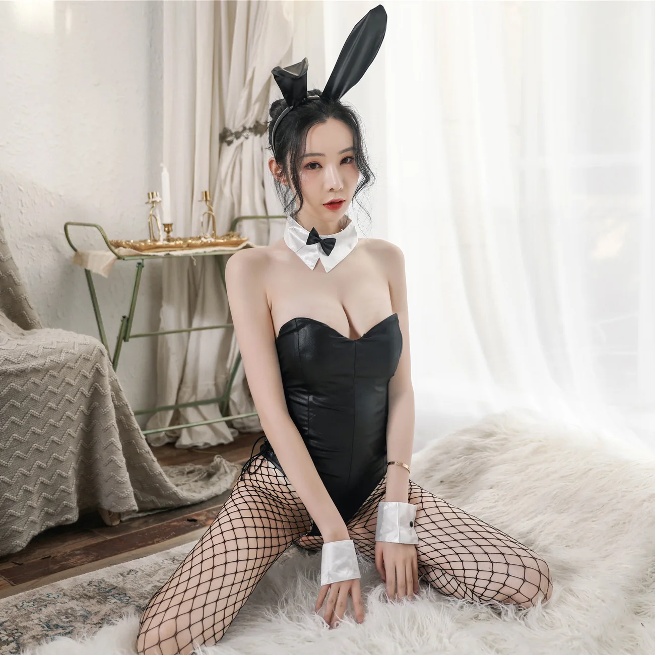 Seishun Buta Yarou Wa Bunny Girl Senpai No Yume Wo Minai Cosplay Halloween Costume for Girls Sexy Cute Bunny Faux Leather Rabbit