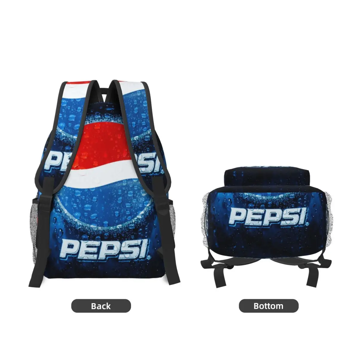 P-pepsi tas sekolah ringan motif, untuk sekolah, luar ruangan, belanja, kantor 16,5 inci