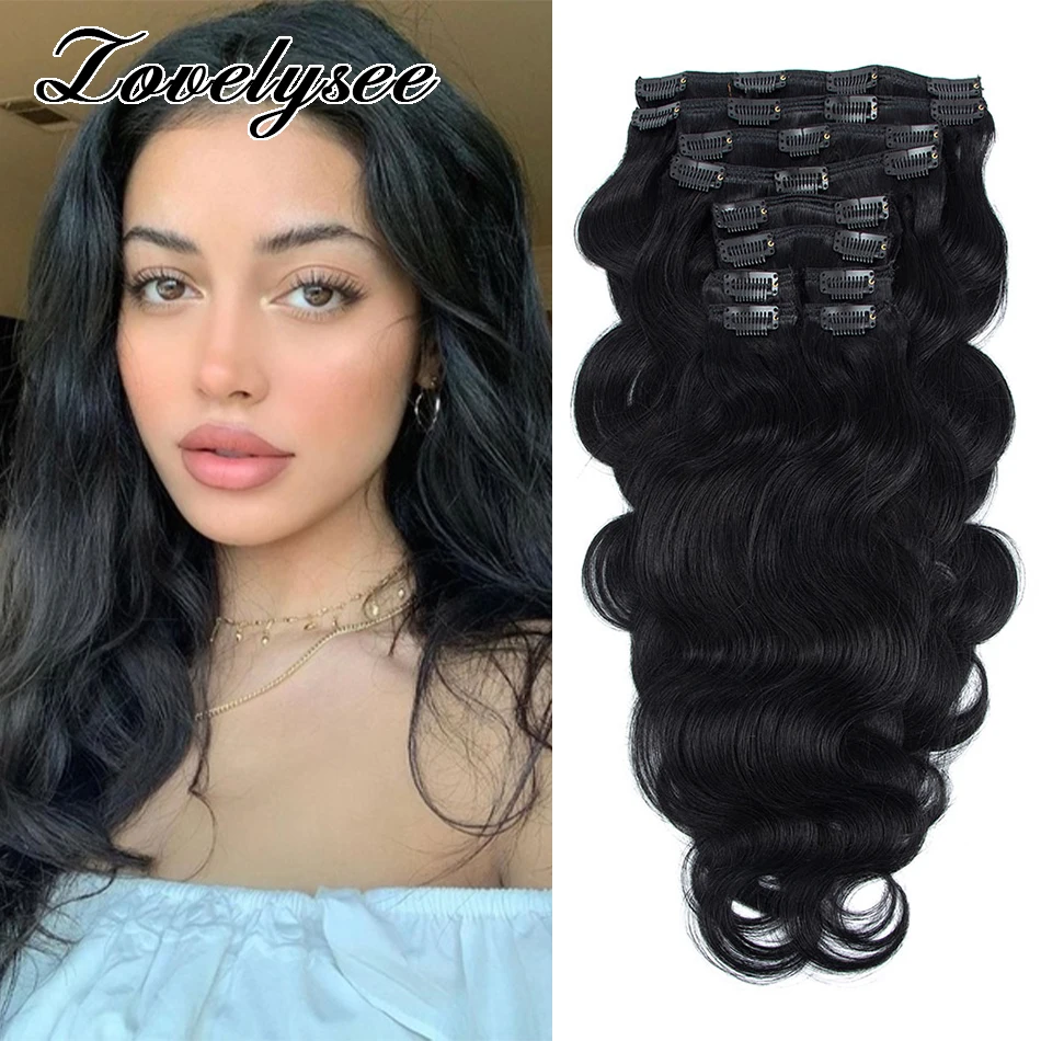 Clip nelle estensioni dei capelli capelli umani 10 pezzi Clip dell'onda del corpo Ins brasiliano 100% capelli Remy 160 grammi Clip nelle estensioni dei capelli per le donne