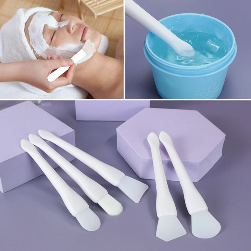 Makeup Silicone Facial Mask Brush Double-headed Mud Film Application Tool Skin Friendly Soft Face Mask Glue Brush Care Tools