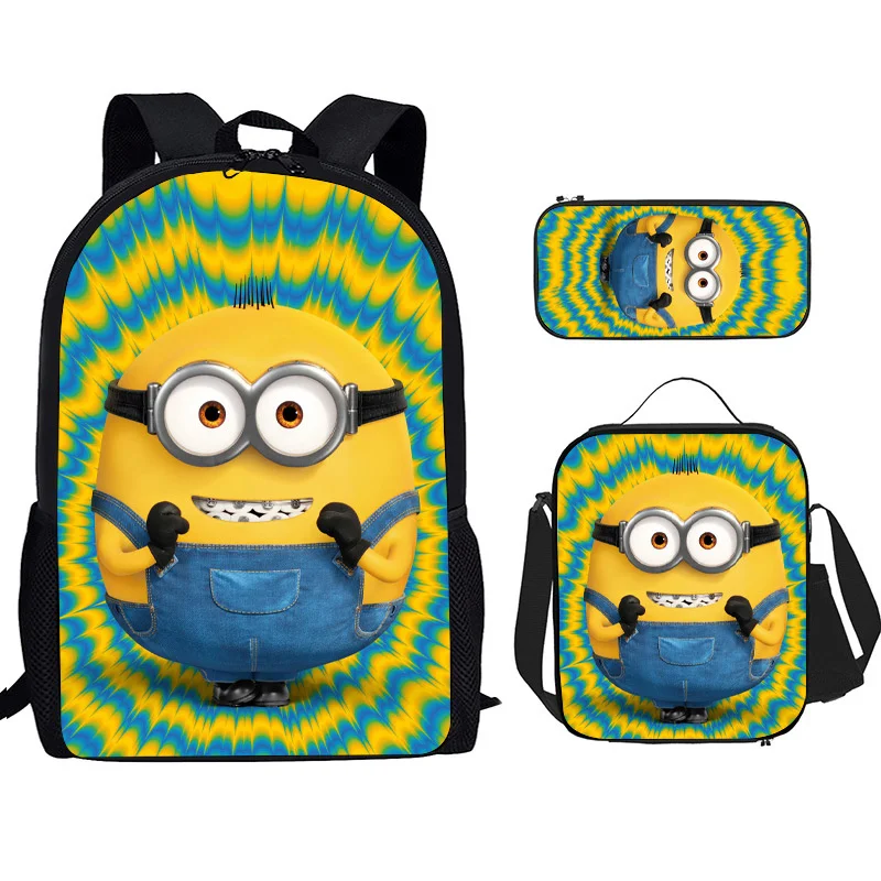 Despicables Me Anime Mochila Dos Desenhos Animados, Mochila Infantil, Mochila de Jardim de Infância, Cute Bob Travel Bag