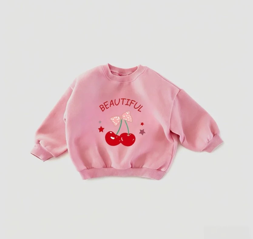 Fashion Boys Girls Sweatshirt Soft Cotton Crew Neck Pullover Available In Three Stylish Clothing Baby Simple Wear Children Tops