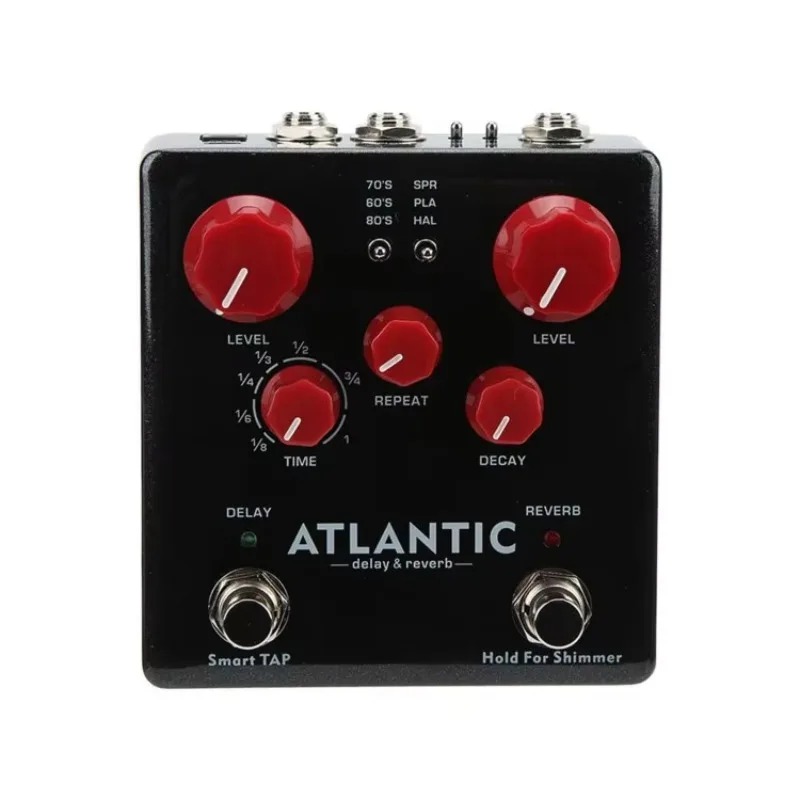 

Hooqu Multi Delay Reverb Pedal Metal Black Guitar Effect Pedals With 3 Reverberation Effects