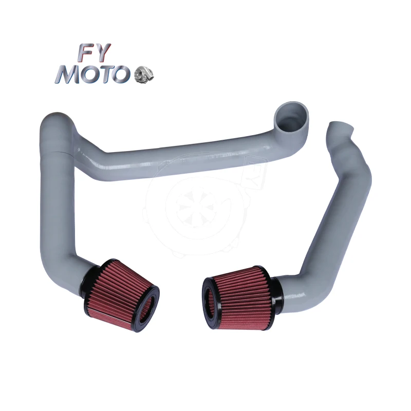 

Grey Front Mount Intake for 2020+ BMW G80 M3 G82 M4 S58 3.0TT Silicone Material with Wire Reinforce Inside