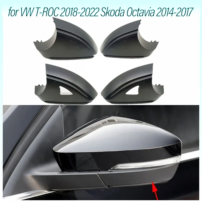 

Rearview Mirror Bottom Cover Automotive Accessories Side Mirror Bottom Cover for VW T-ROC 2018-2022 Skoda Octavia 2014-2017