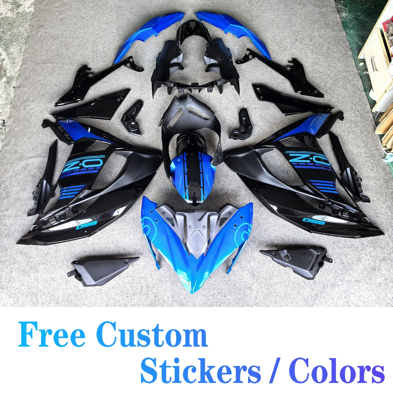 

Комплект обтекателя из АБС-пластика для мотоцикла, подходит для Kawasaki NINJA 650 ER-6F EX650 2017-2019 NINJA650 ER6F 2018