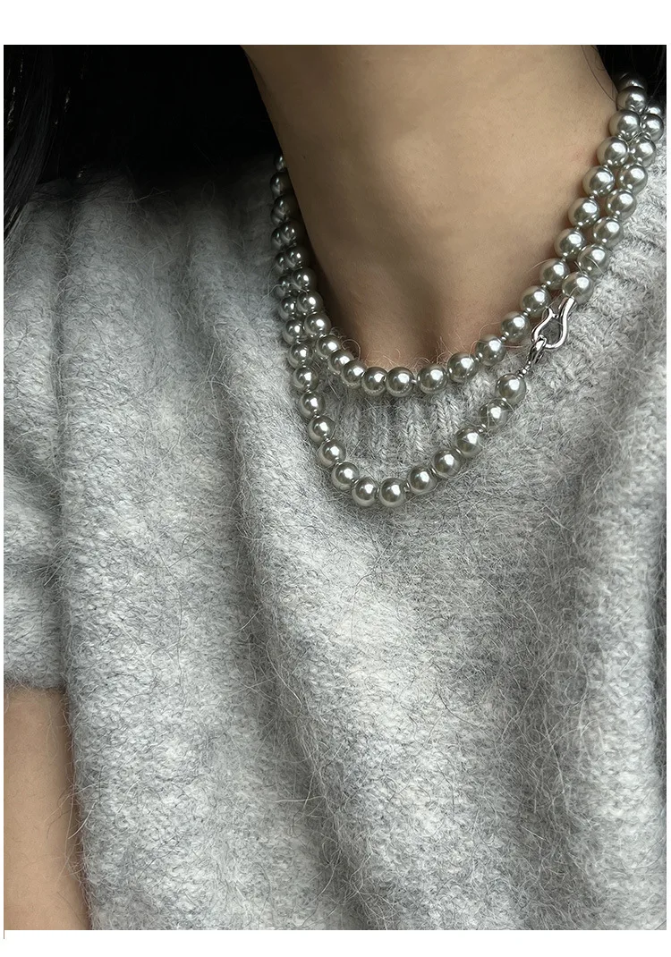 2023 New Fashion Double-layer Pearl Women's Necklace