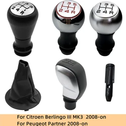 For Citroen Berlingo / Peugeot Partner 2008-2018 Gear Shift Knob Gaiter Boot Dustproof Cover Lever Shifter Sleeve Adapter